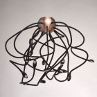 Plafonnier noir megapolis 15 ampoules 90 cm