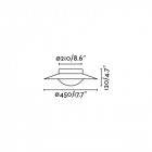 Plafonnier noir or side