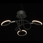 Plafonnier noir techno 3 ampoules 25.5 cm