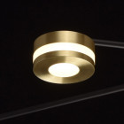 Plafonnier noir techno 6 ampoules 23 cm