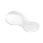 Plafonnier ocho, polyuréthane et ppma, blanc