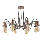 Plafonnier olivia, cuivre, 8 ampoules