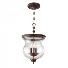 Plafonnier pickering lane, bronze et verre, 3 ampoules