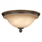 Plafonnier plymouth, bronze vieilli et verre ambre