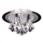 Plafonnier renner, chrome et cristal, 3 ampoules