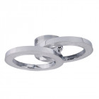 Plafonnier rings, en chrome et cristal