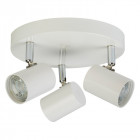 Plafonnier rollo, blanc, 3 ampoules