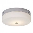 Plafonnier tamar, 29 cm, chrome poli, verre opale, led, ip44