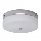 Plafonnier tamar, 29 cm, chrome poli, verre opale, led, ip44
