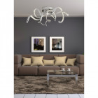 Plafonnier twirls, en chrome et cristal
