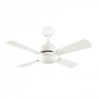 Plafonnier-ventilateur borneo, en acier, verre et mdf, blanc