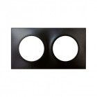 Plaque anthracite 2 postes square (60397)