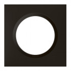 Plaque carrée dooxie 1 poste finition noir velours (600861)