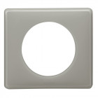 Plaque céliane laqué 1 poste finition gris perle (066601)