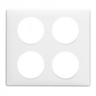 Plaque céliane laqué 2x2 postes finition blanc (068608)