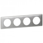 Plaque céliane métal 4 postes finition aluminium (068924)