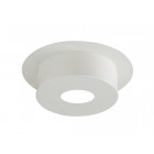 Plaque de finition ronde blanc pour conduit inox galva H12 cm conduit émaillé Ø150 Poujoulat