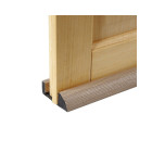 Plasto - bas de porte barrière anti-froid 'illico déco' en mousse de 93 cm bois vanillé