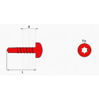 Vis autoperceuses ac tcx 4.8x45 scellit - boite de 250 - tcx48045