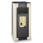 Poêle à granulés canalisable lyra 12kw blanc perlé
