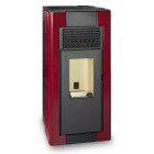 Poêle à granulés canalisable lyra 12kw rouge impérial