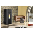 Poêle à granulés nuance atlantic étanche 6kw taupe