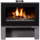 Poêle à bois omega 11kw / 14kw - grand foyer