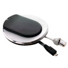 Point de connexion 1pc 2p+t + 1 chargeur usb + 1 enrouleur rj45 blanc