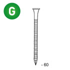 Pointes d'ancrage galva 4,0 x 60 - Conditionnement au choix