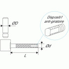 Polygond axe de ø 16 mm à clips tige de ø10 x 130 mm acier polyester noir