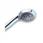 Pommeau de douche large 7 jets fonction stop chromé anticalcaire