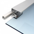 Porte coulissante en verre transparent