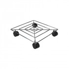 Porte-Plantes Roulant En Fil D'Acier - Carré - 300 X 300 Mm - Charge Max. 50 Kg