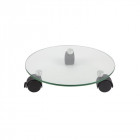 Porte-Plantes Roulant En Verre - Rond - Ø 280 Mm - Charge Max. 60 Kg