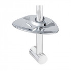 Porte savon chromé grande taille pour barre de douche diamètre 25 mm WIRQUIN