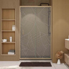 Porte de douche 120x200 coulissante HINATA - Style Japandi courbes douces Aurlane - FAC1064