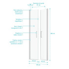 Porte de douche double battant 80x200cm - Verre trempé transparent 6mm - Profil Chromé FLAPPY CHROMED Aurlane - FAC225