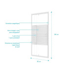 Porte de douche extensible de 69 à 80 x 185cm - Profil Blanc - Verre Trempé 4mm - FLEXY Aurlane - FAC145