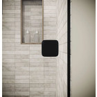 Porte de douche pivotante 90x195cm - Verre trempé 8mm anticalcaire - Alu noir – DARK ELEMENTARY Aurlane - FAC1103