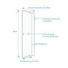Porte de douche pivotante ajustable de 78 à 90cm en Alu Blanc et verre transparent - WHITY PIVOT Aurlane - FAC496