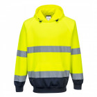 Sweat-shirt à capuche bicolore hv - b316 - Couleur et taille au choix