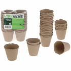 24 pots ronds de semence carton de ø 6 cm