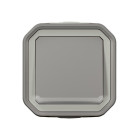Poussoir no lumineux plexo complet saillie gris (069722l)