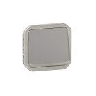Poussoir no-nf lumineux plexo composable gris (069536l)