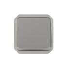 Poussoir no-nf lumineux plexo composable gris (069536l)