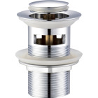 Vidage universel métallique quick-clac avec trop-plein 1 1/4' - Chromé - STANDARD HIDRAULICA - 96254