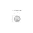 Lot de 8 passe-câbles circulaires, diamètre 60mm, à encastré Zamak, Chromé