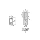 Emuca Lot de 2 rails de penderie Luxe avec supports, Aluminium et Plastique, couleurs  & longueurs au choix