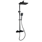 Ensemble de douche thermostatique extensible Nine Xtreme avec 1 Fonction - Noir mat - STANDARD HIDRAULICA - 60791