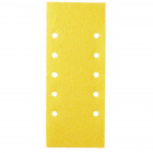 50 feuilles abrasives corindon jaune 115 x 280 mm et 2 x 5 trous d'aspiration grain : 80